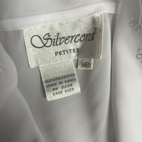 Vintage Silvercord Petites - Women’s Embroidered Blouse Sz 14P - Picture 5 of 5